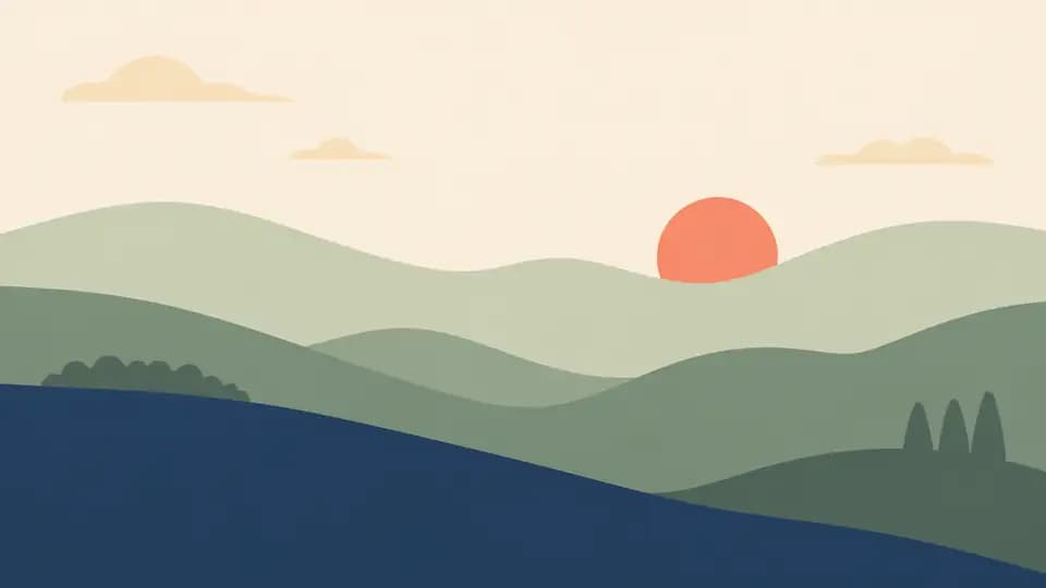 Fictional abstract landscape used as a blog preview.