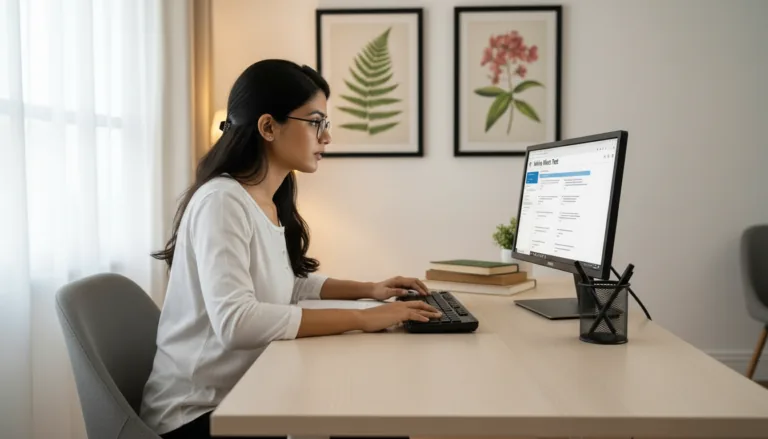 Student attempting a mock test on Southwide