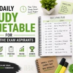Best daily study timetable for competitive exam aspirants - weekly planner and priority matrix
