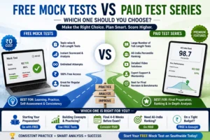 Free mock tests vs paid test series comparison for competitive exam preparation